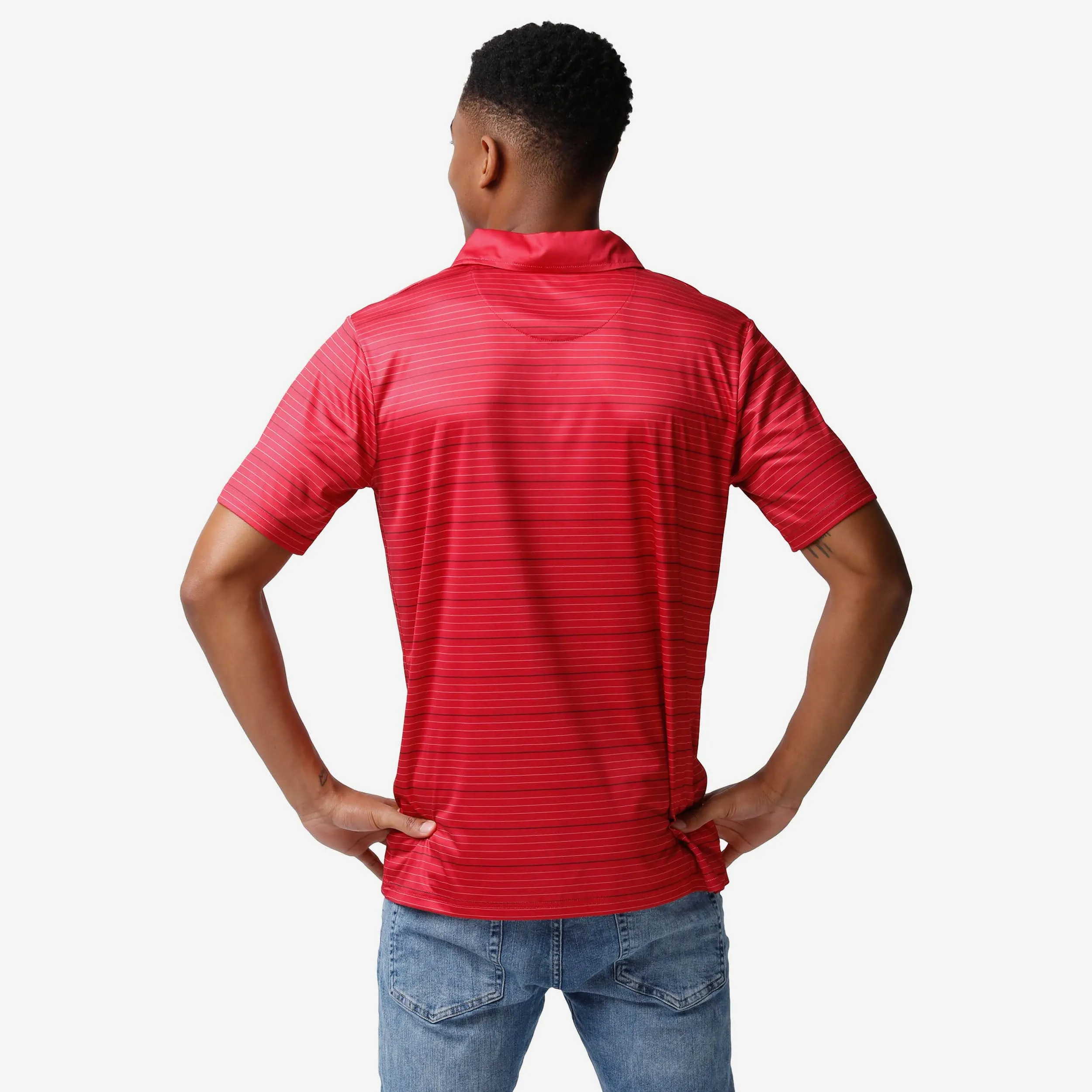 Alabama Crimson Tide Striped Polyester Polo