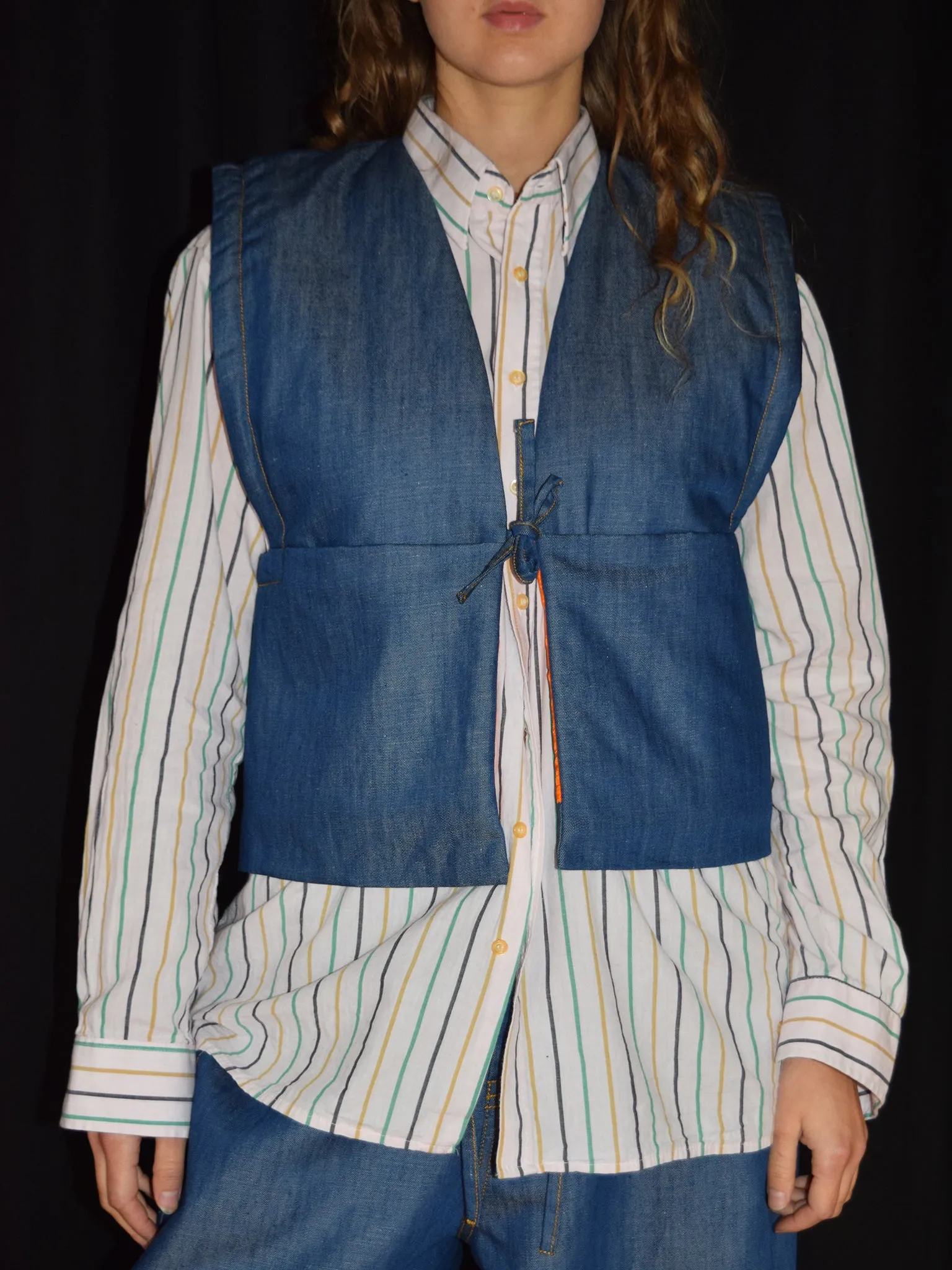 Asil waistcoat, denim