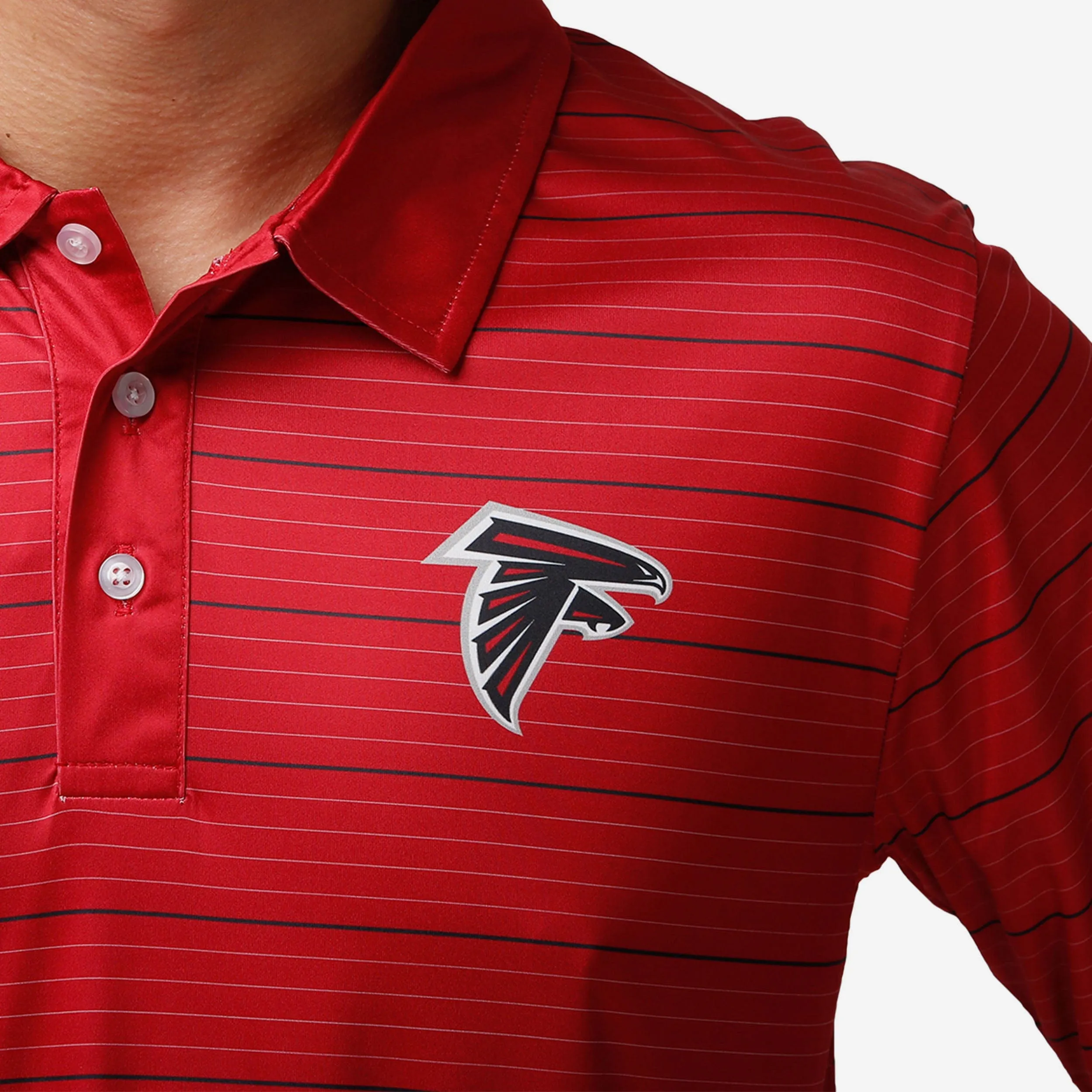 Atlanta Falcons Striped Polyester Polo