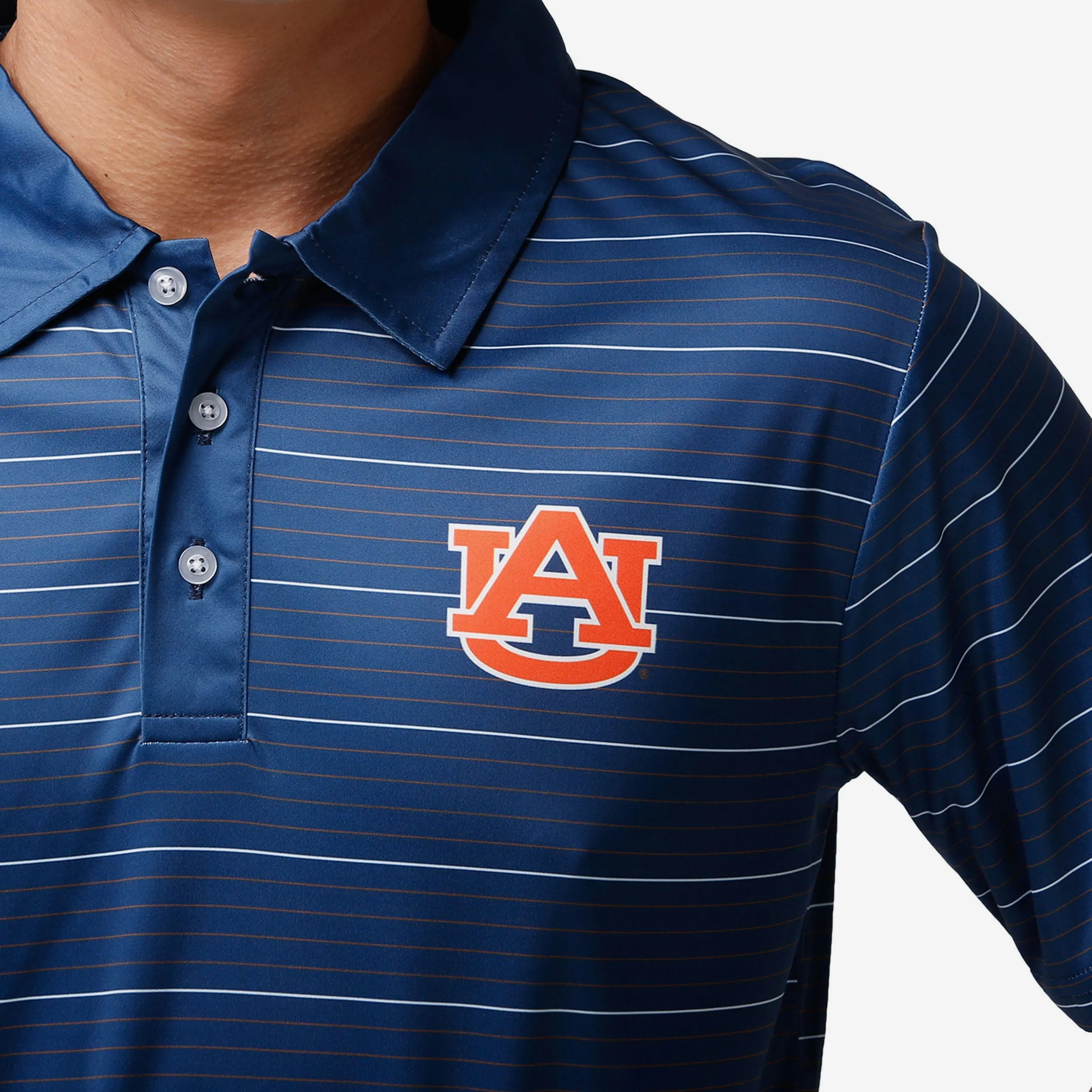 Auburn Tigers Striped Polyester Polo