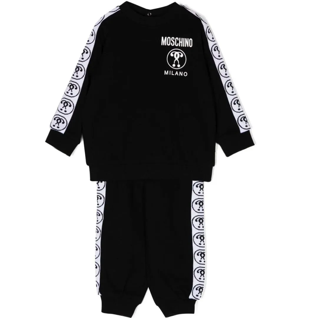 Black Logo Tape Tracksuit