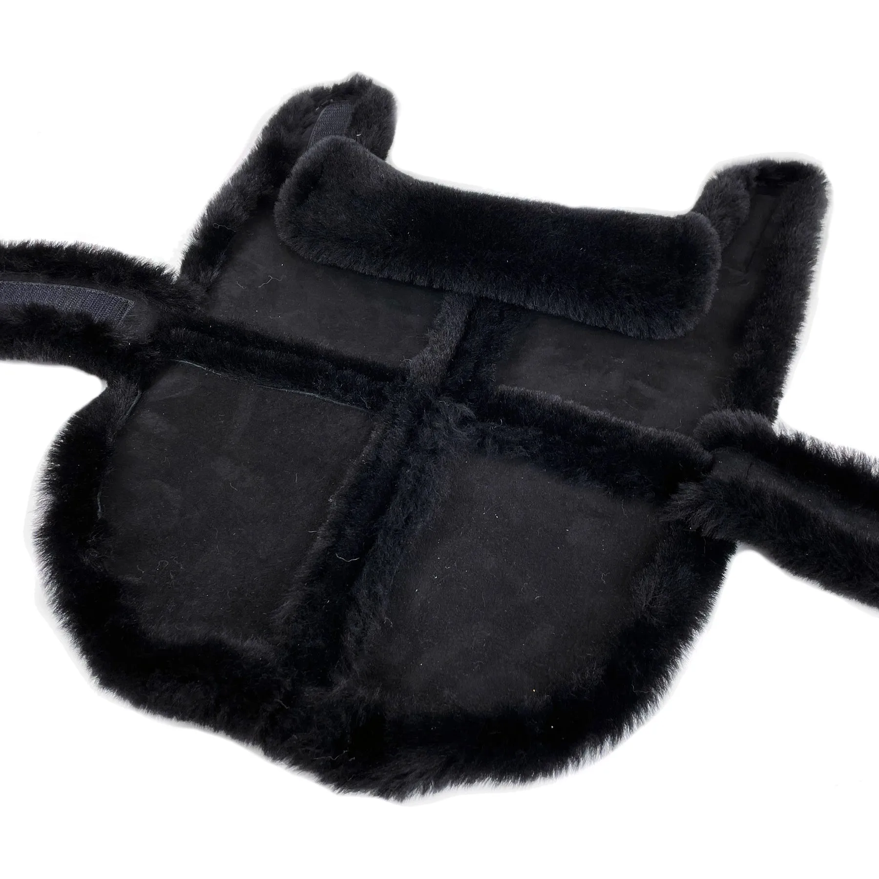 Black Natural Shearling Dog Coat