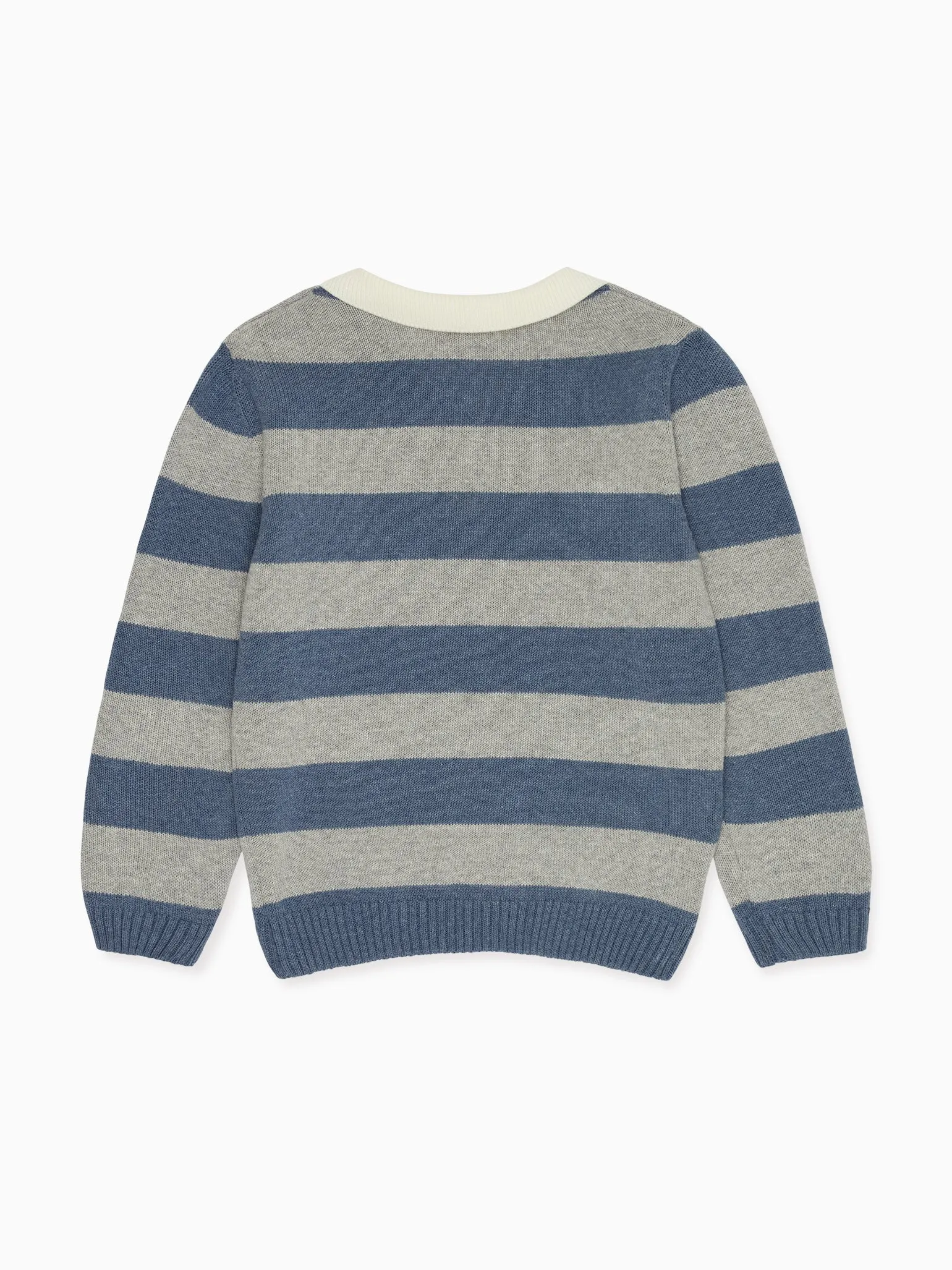 Blue Stripe Roman Cotton Boy Sweater