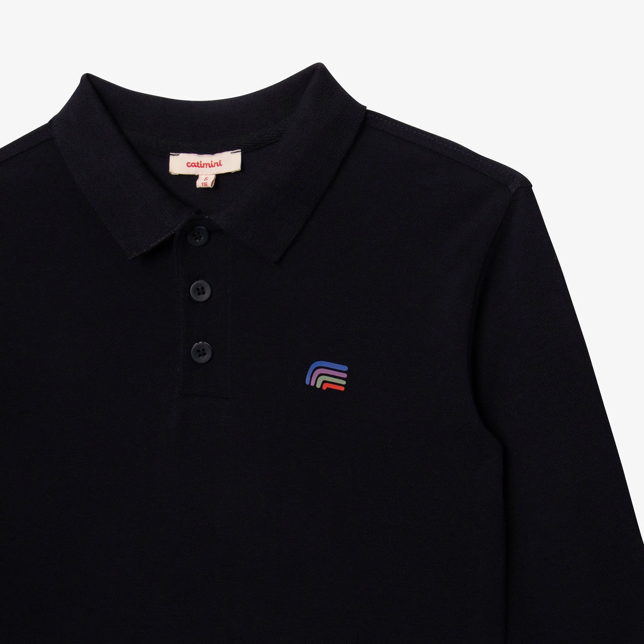 Boys' navy blue polo shirt