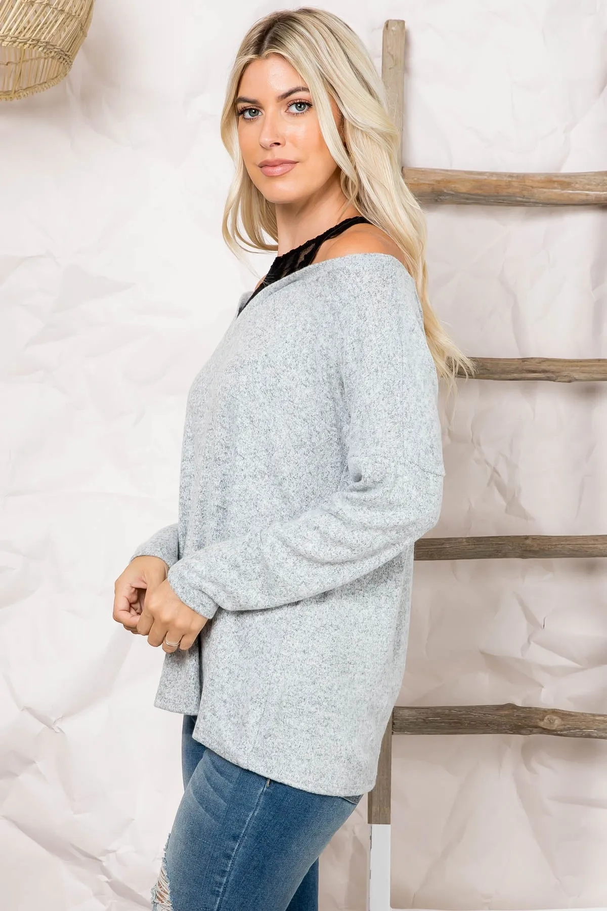 C2-A-1-AD4748 HEATHER GRAY TOP 2-2-2