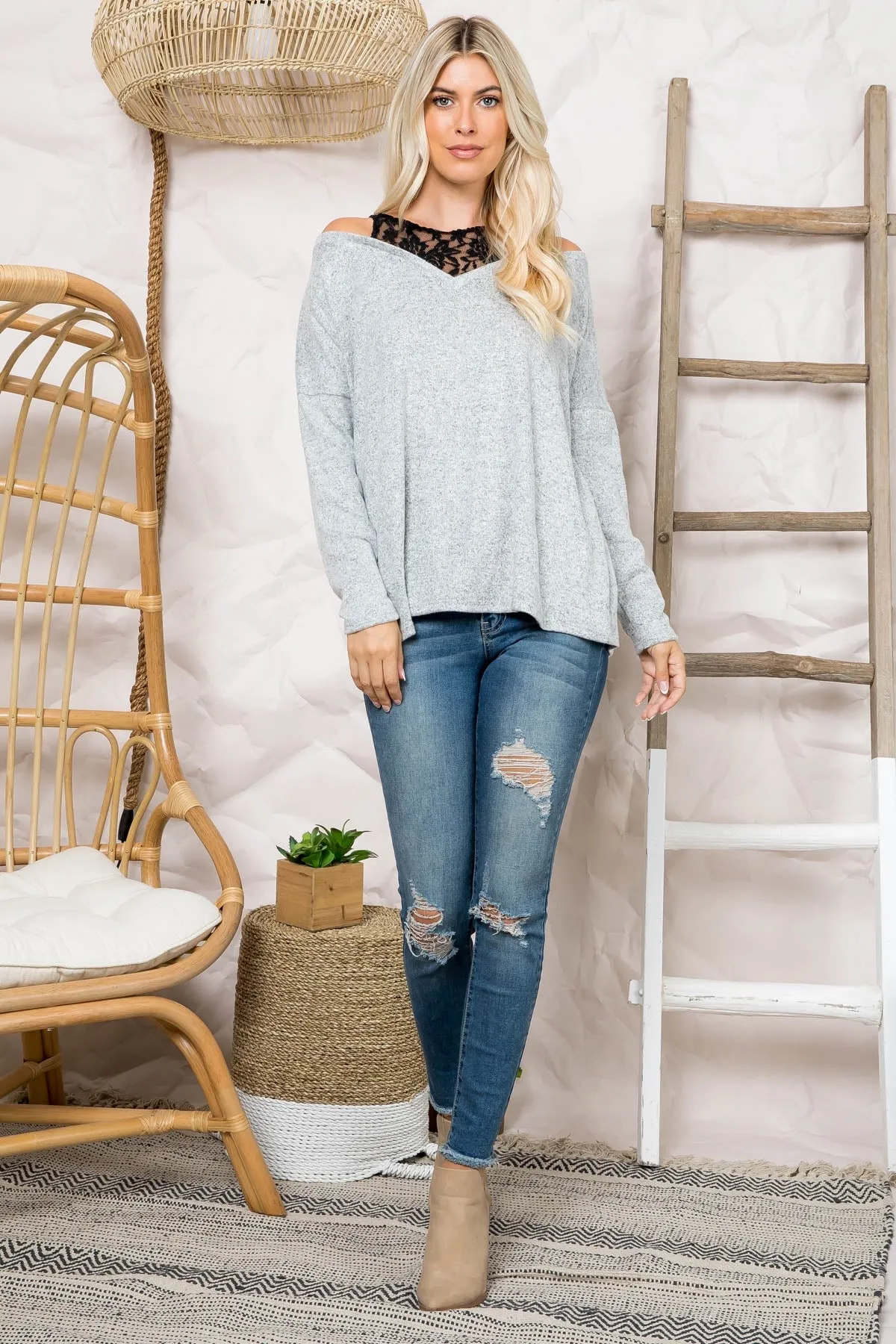 C2-A-1-AD4748 HEATHER GRAY TOP 2-2-2