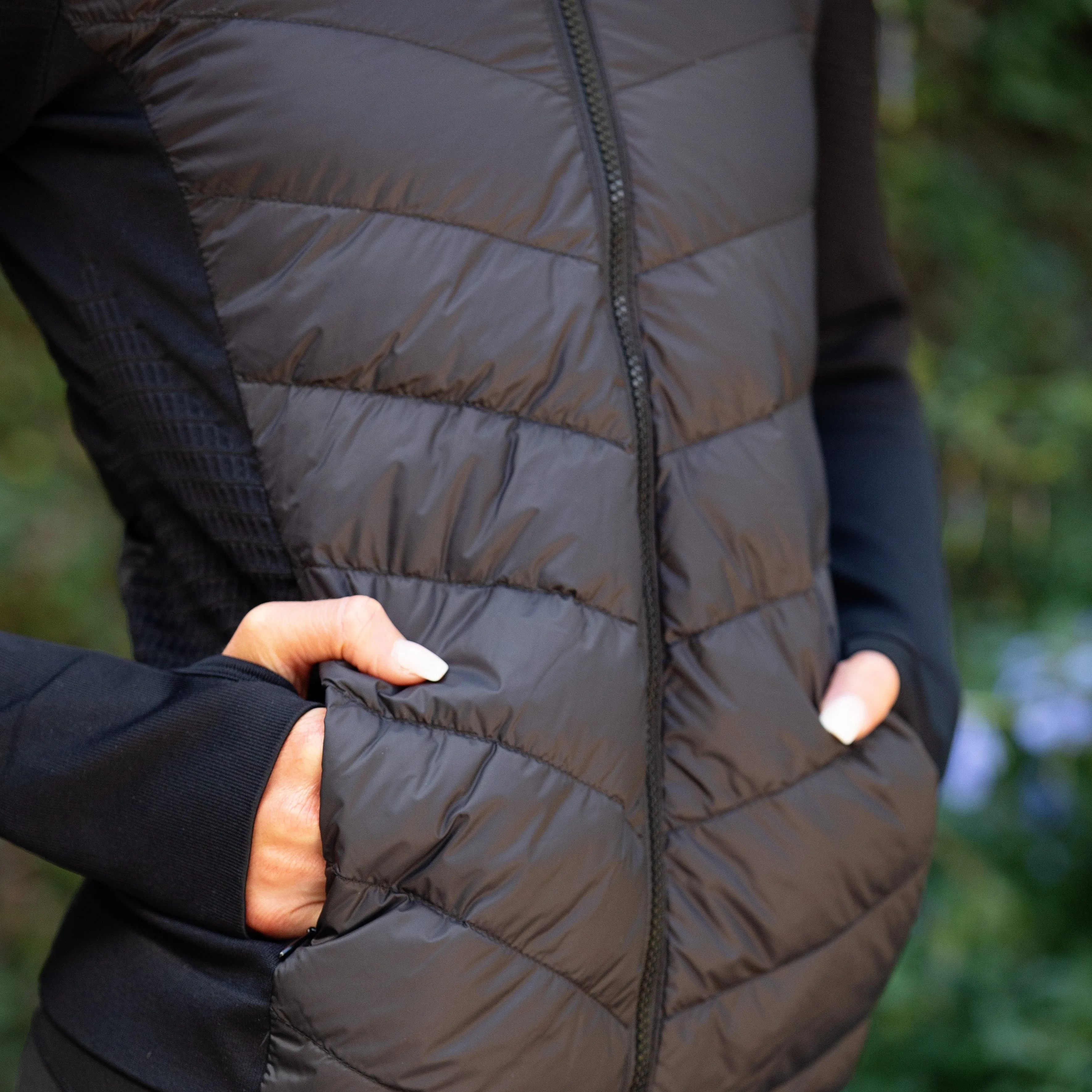 Chevron Puffer Jacket | Black