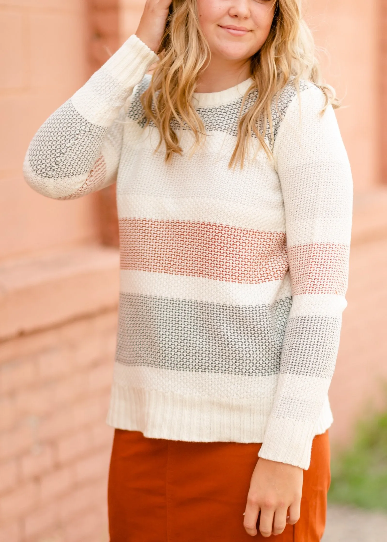 Color Block Textured Sweater