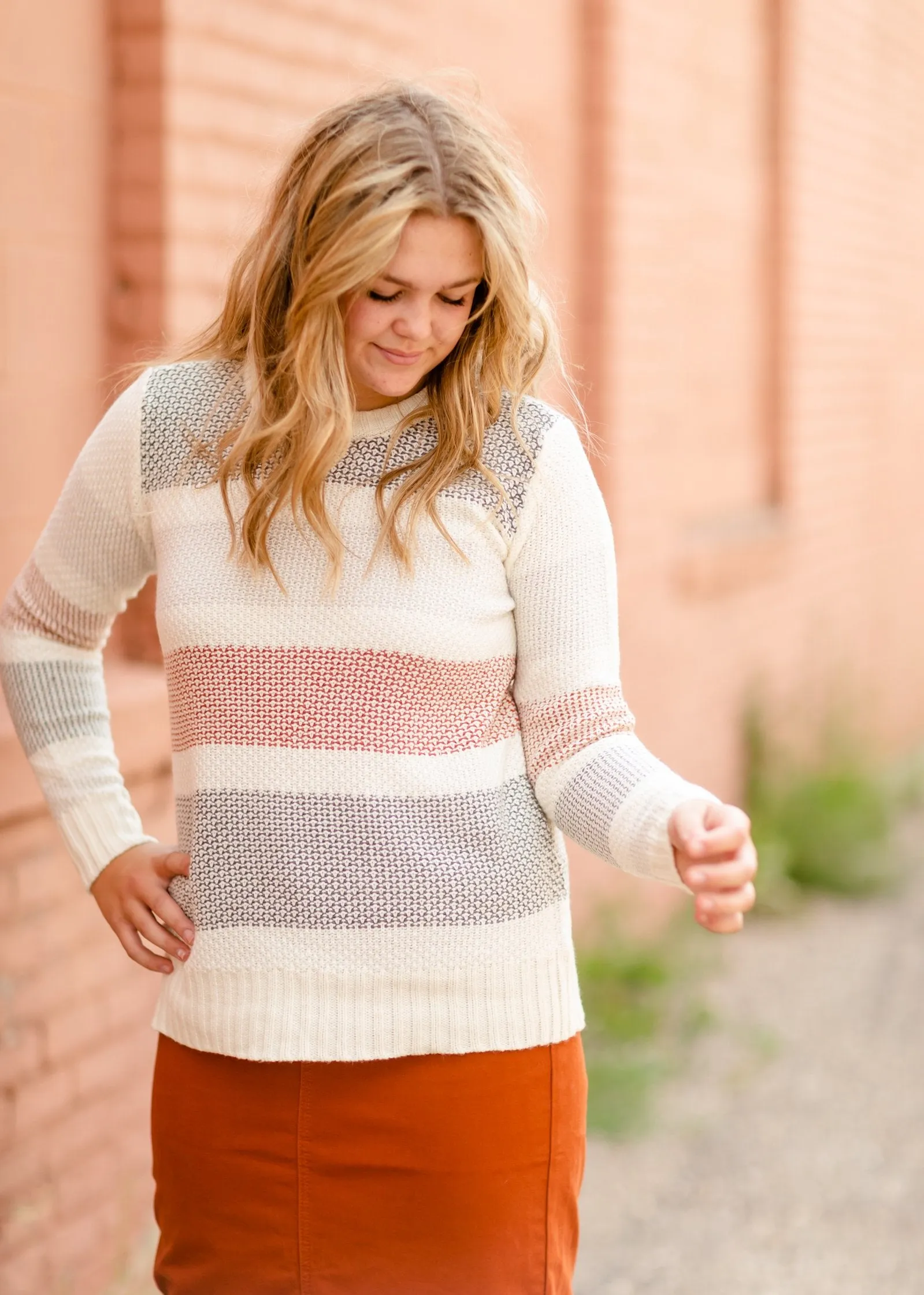 Color Block Textured Sweater