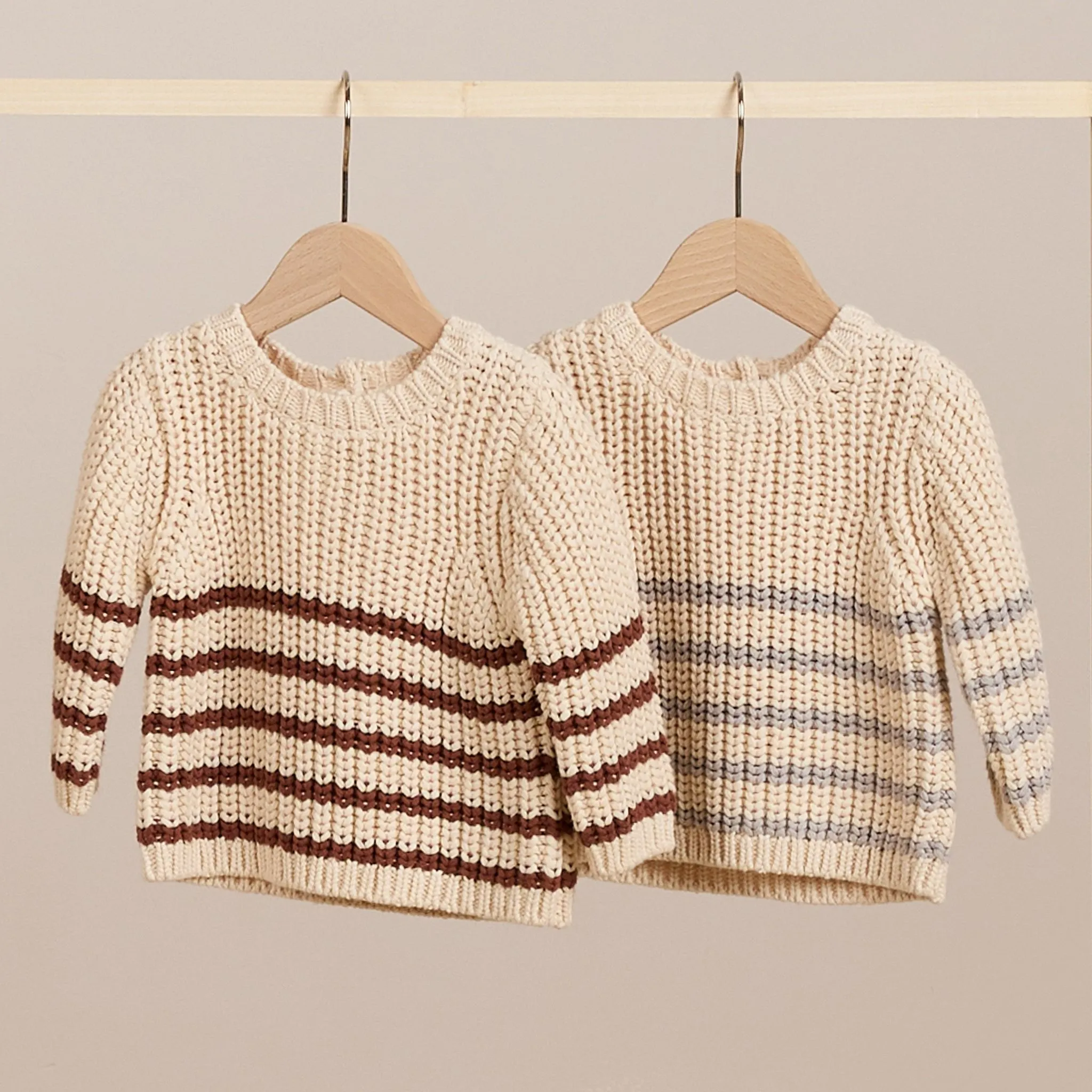 Cranberry Stripe Rex Sweater - Quincy Mae