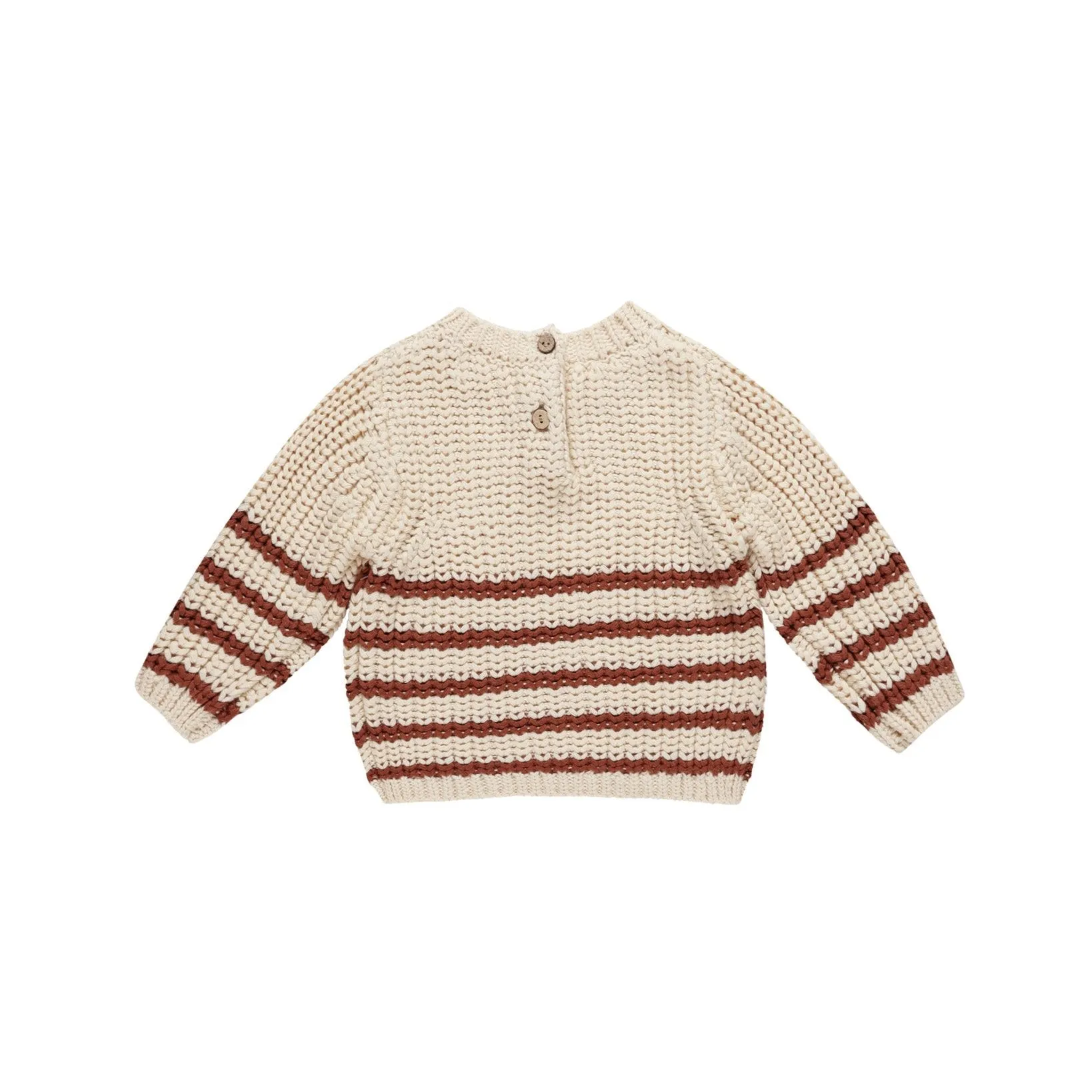 Cranberry Stripe Rex Sweater - Quincy Mae