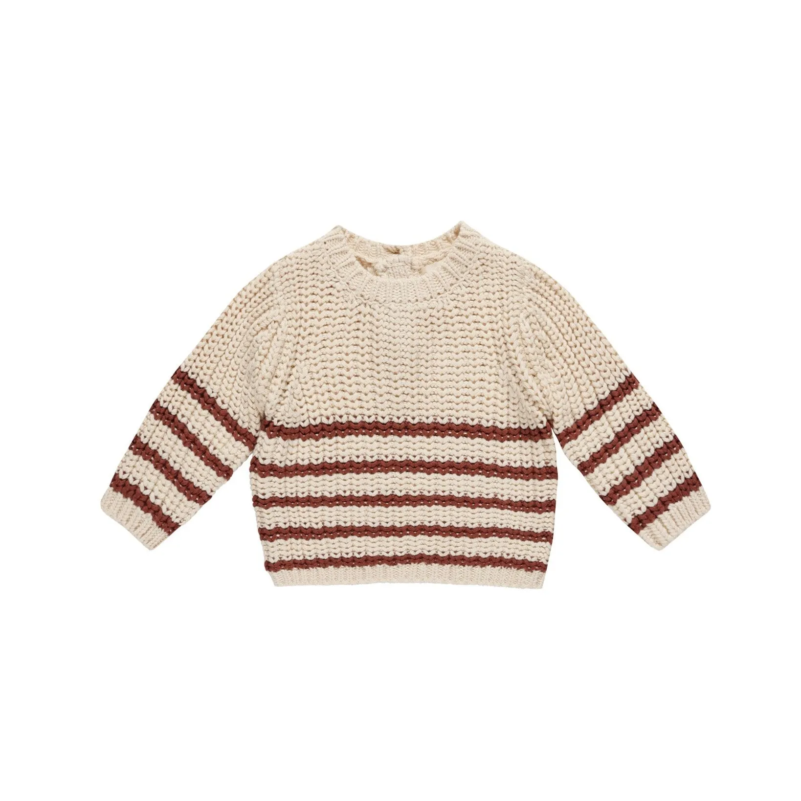 Cranberry Stripe Rex Sweater - Quincy Mae