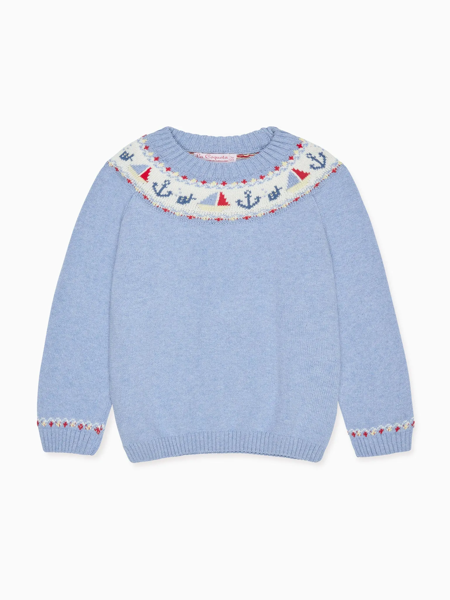 Dusty Blue Maritimo Cotton Boy Sweater