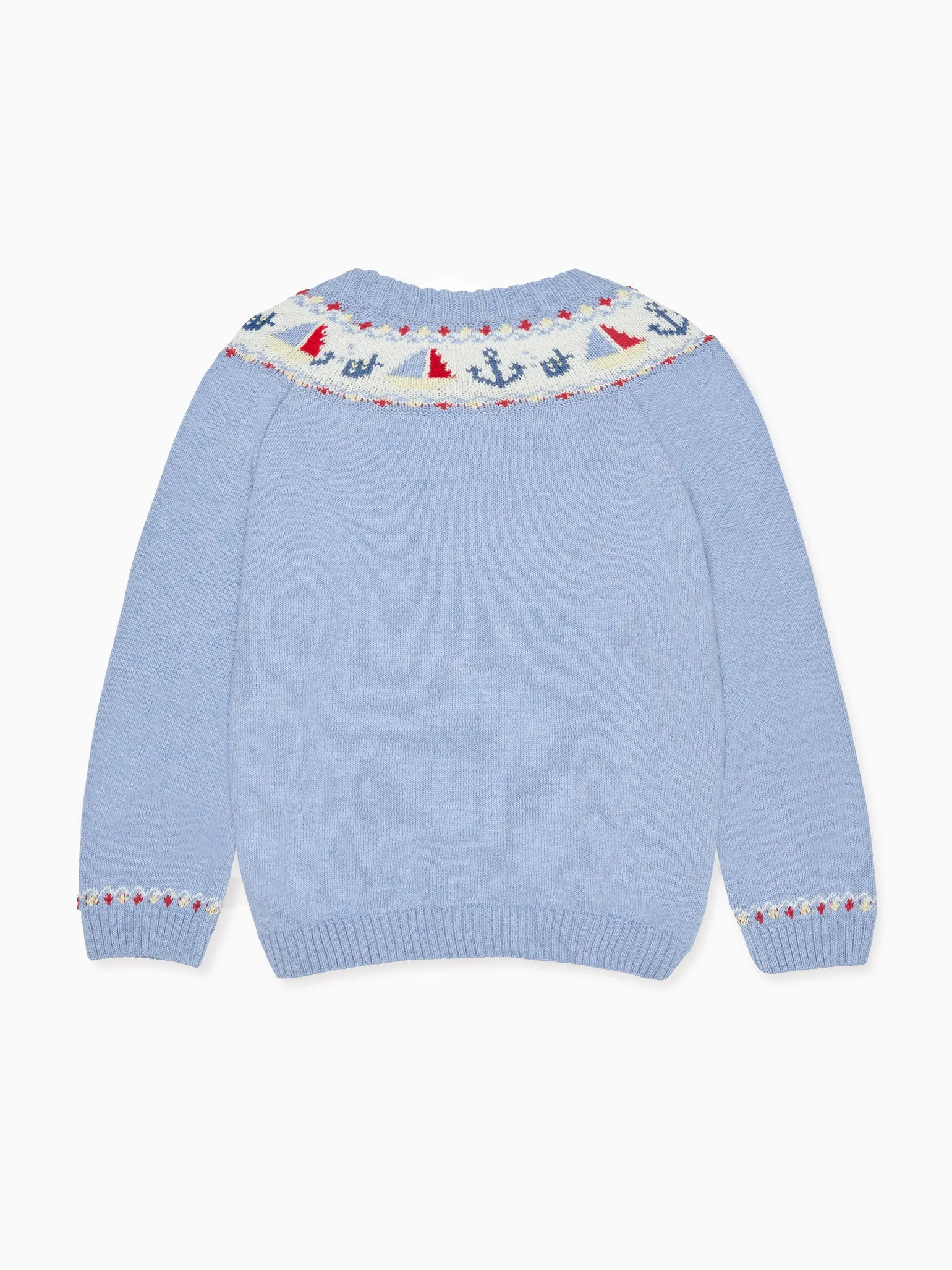 Dusty Blue Maritimo Cotton Boy Sweater