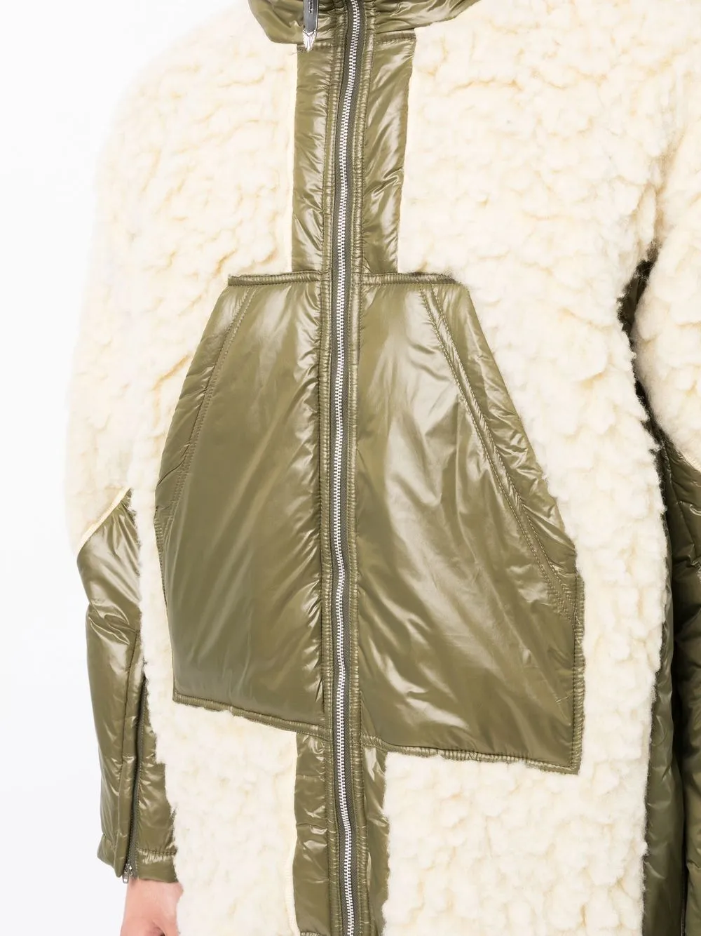 Faux-Shearling Oversize Coat