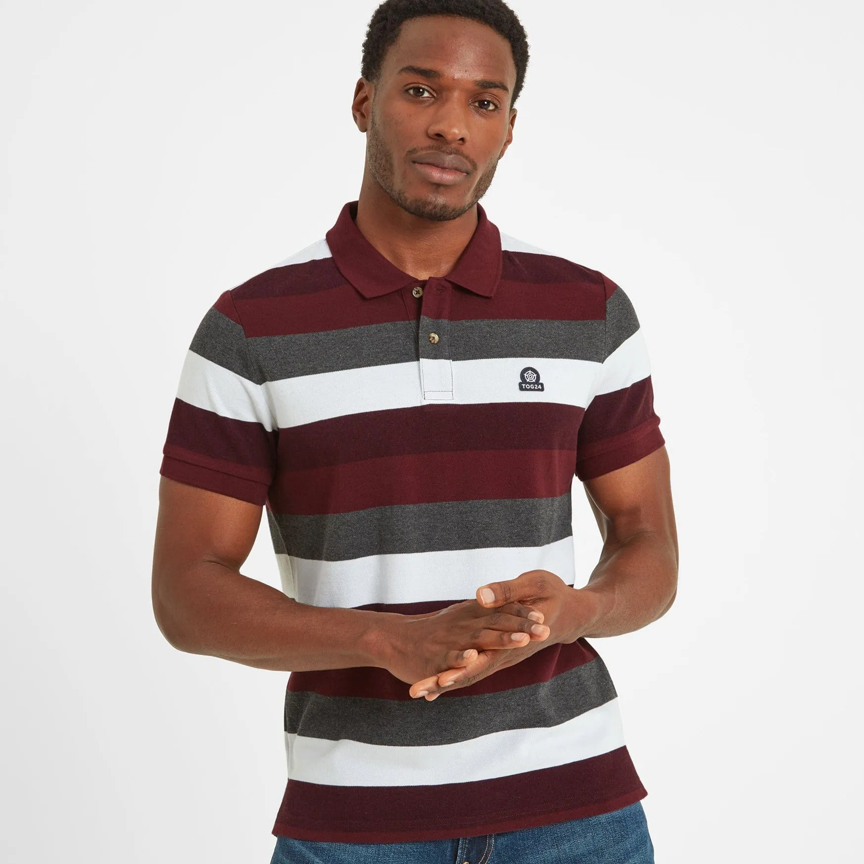 Flaxby Mens Polo - Deep Port