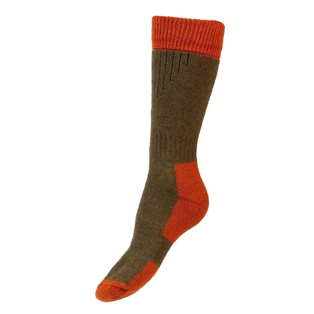 Glen Lady Socks - Dark Olive by House of Cheviot