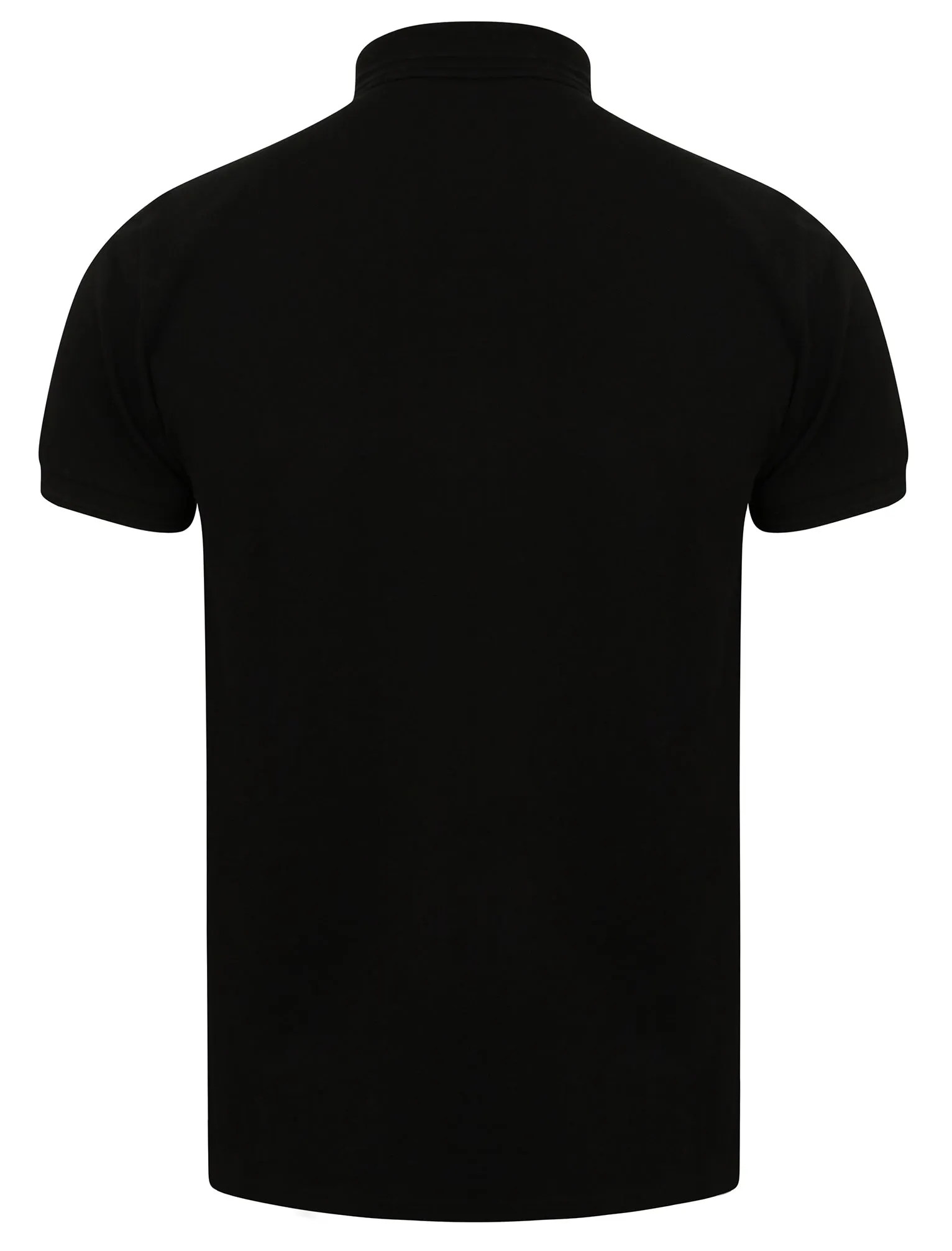 Halkin Pique Polo Shirt in Black - Le Shark