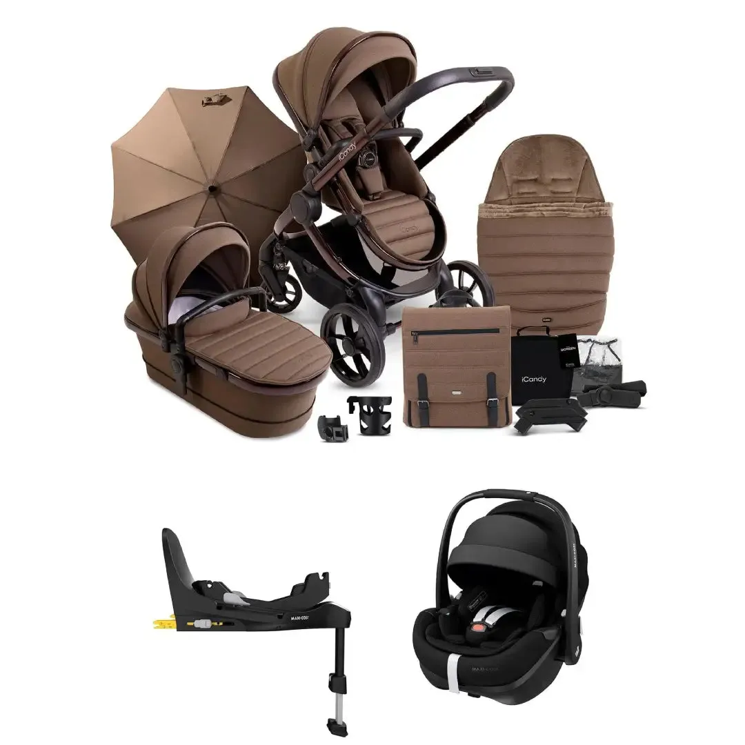 iCandy Peach 7 Complete Bundle with Maxi-Cosi Pebble 360 Pro² Car Seat & Base - Coco