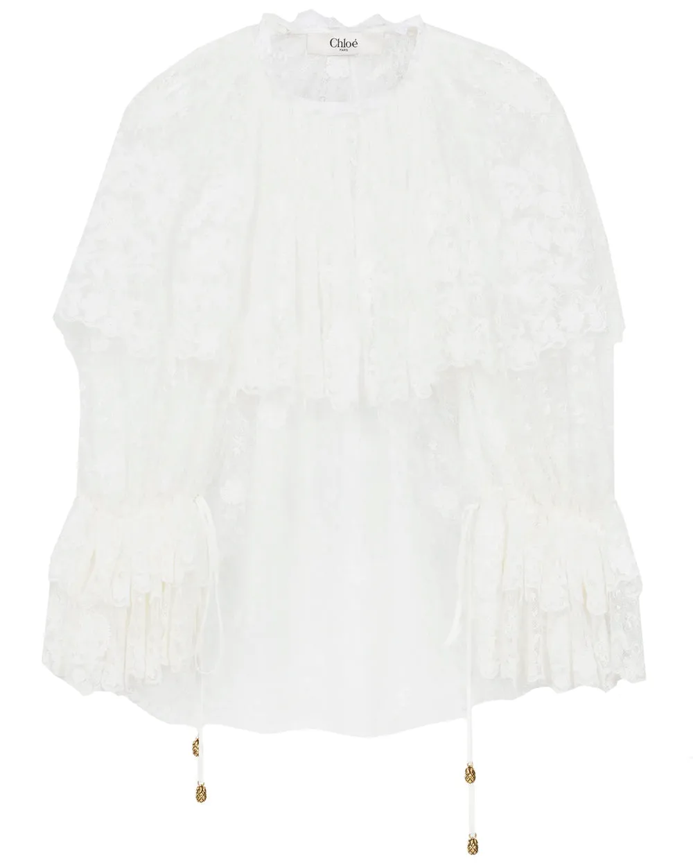 Iconic Milk Lace Ruffle Blouse