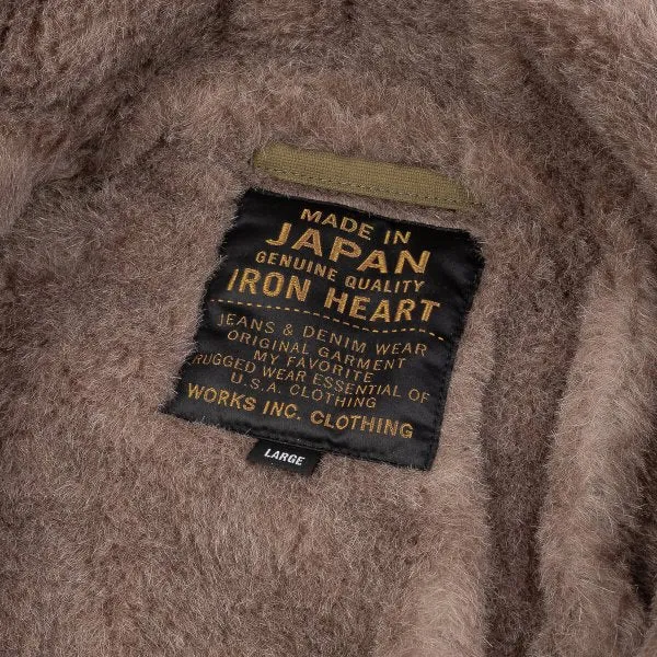 Iron Heart IHM-35 Alpaca Lined Whipcord N1 Deck Jacket - Kahki