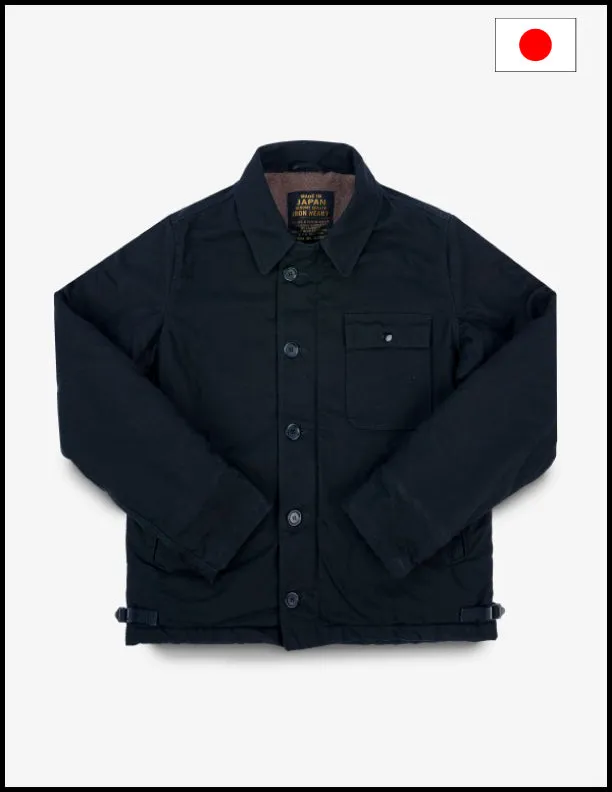 Iron Heart IHM-39 Military Serge A2 Deck Jacket - Black