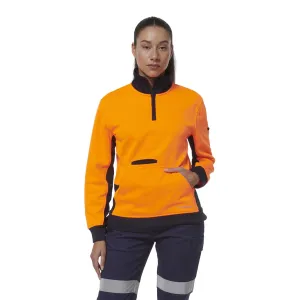 King Gee Women's Spliced 1/4 Zip Fleece (K45008)