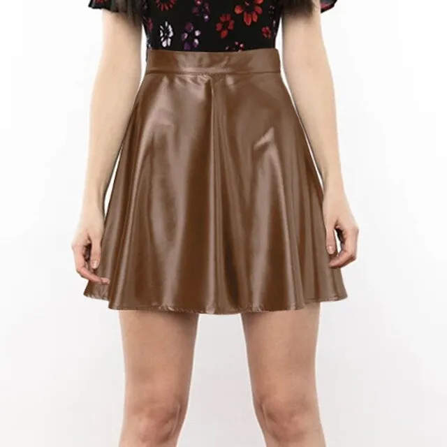 Leather-look High Waist Skirt