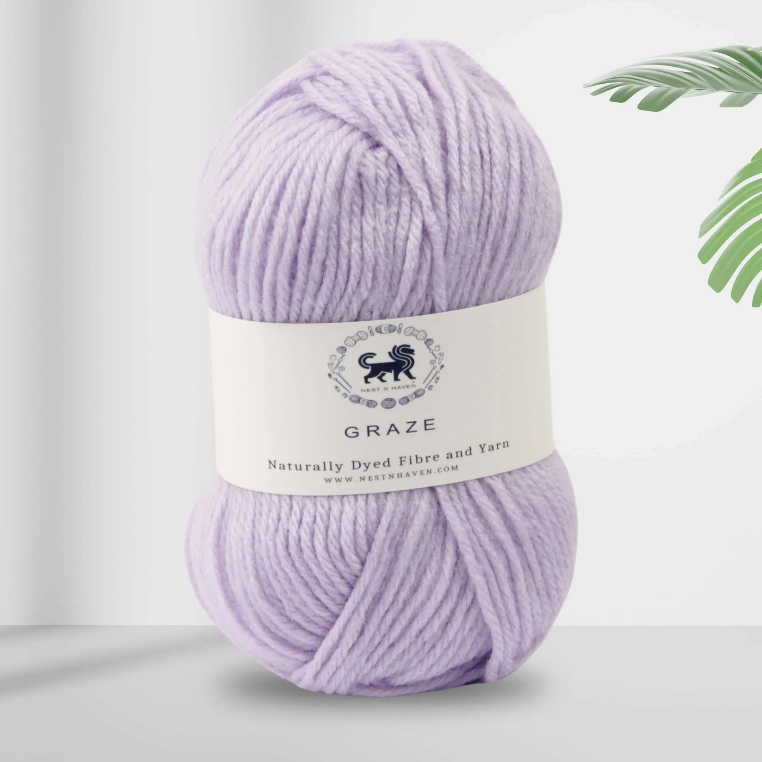 Nestnhaven Acrowools Graze Hand Knitting and Crochet Yarn. Pack of 1 Ball - 100gms. Shade no - NNHG002 (Lilac)