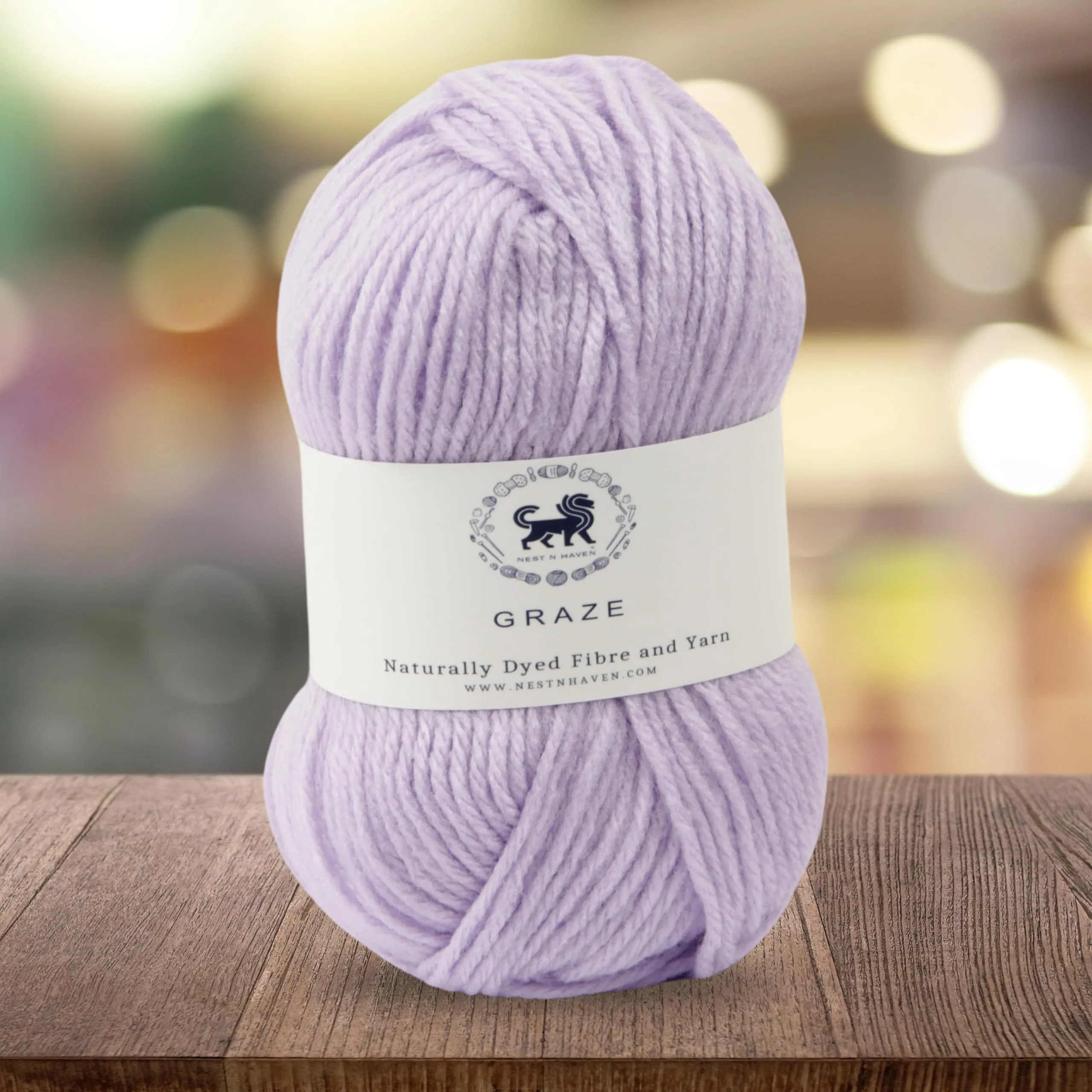 Nestnhaven Acrowools Graze Hand Knitting and Crochet Yarn. Pack of 1 Ball - 100gms. Shade no - NNHG002 (Lilac)