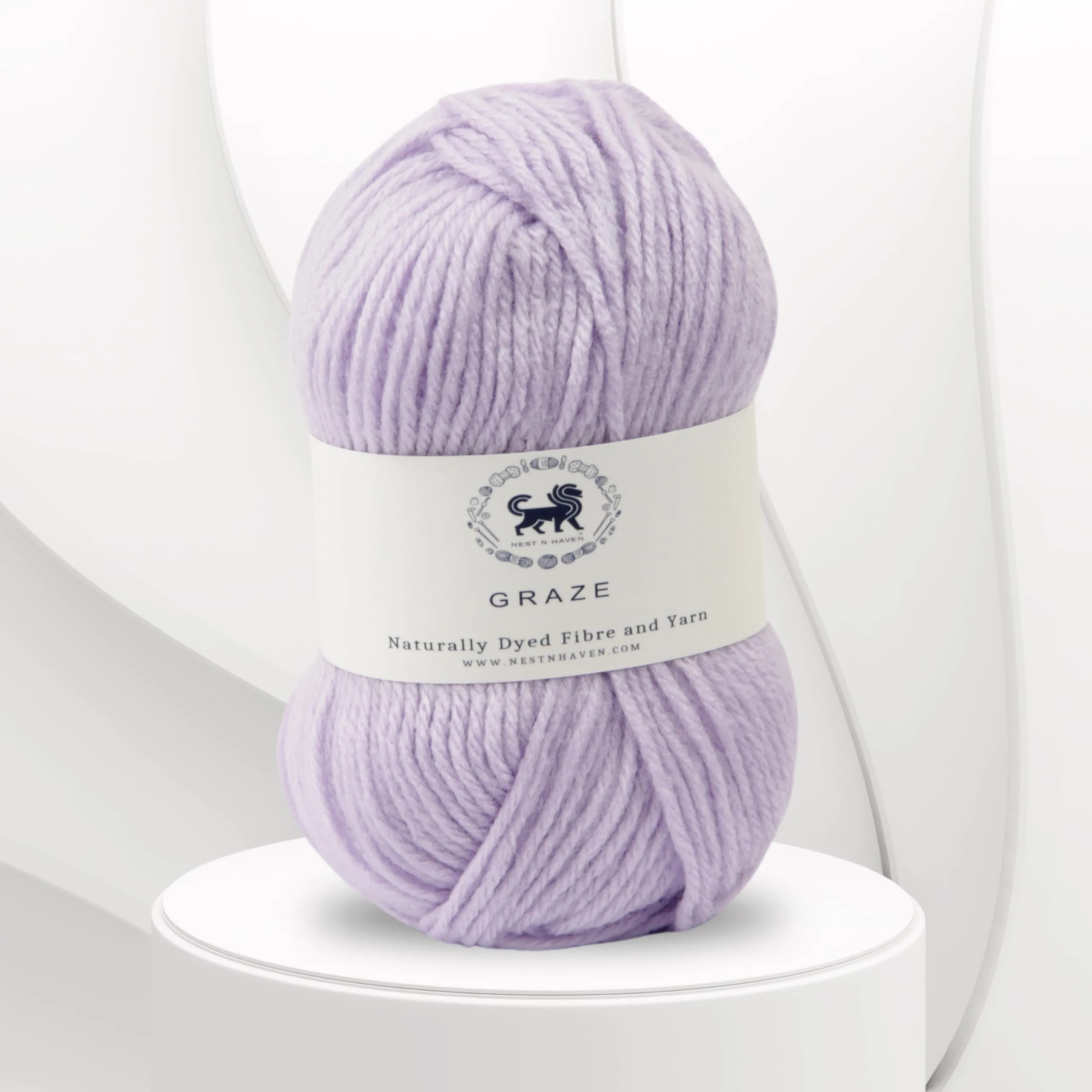 Nestnhaven Acrowools Graze Hand Knitting and Crochet Yarn. Pack of 1 Ball - 100gms. Shade no - NNHG002 (Lilac)