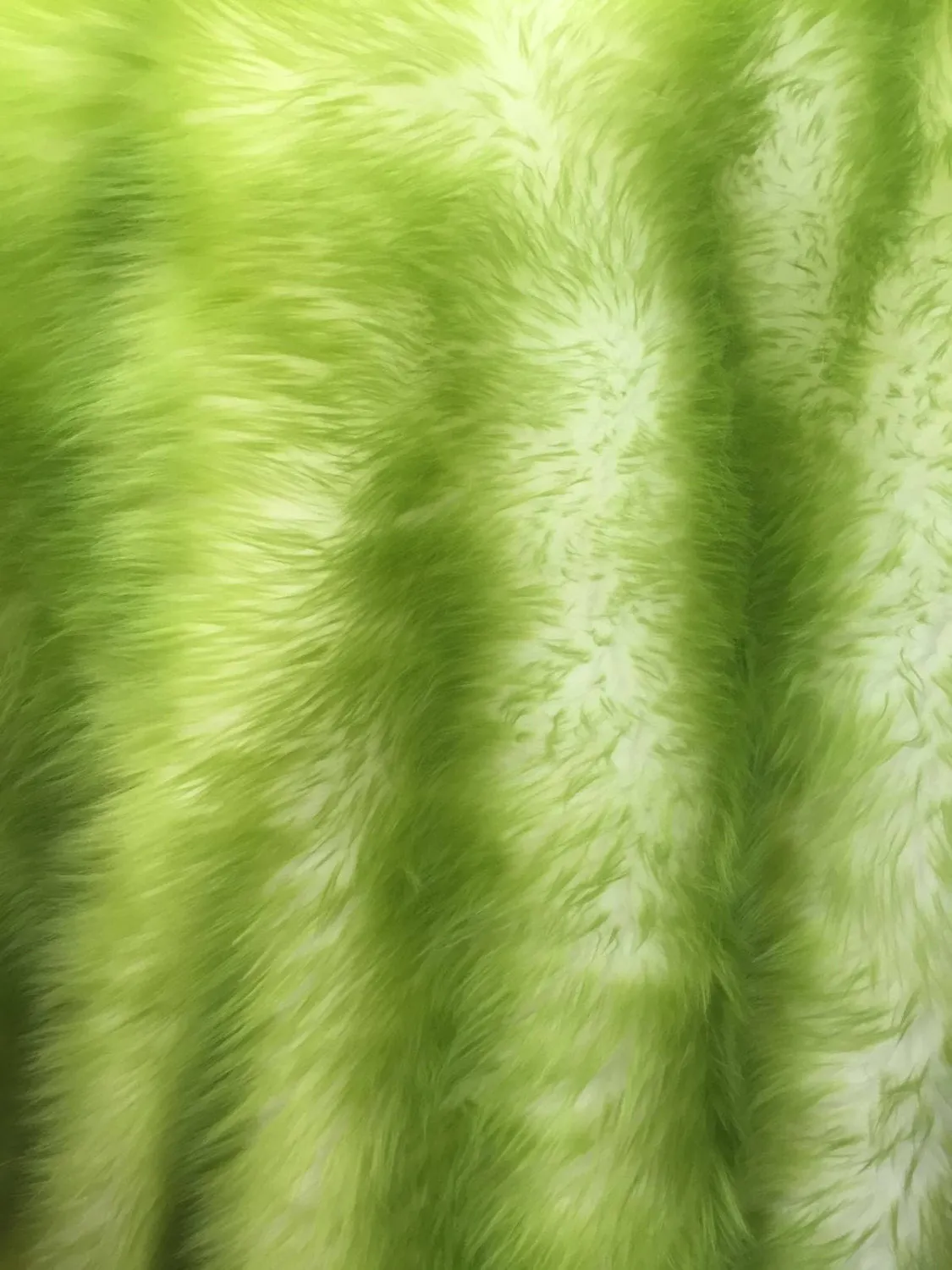 olive/ off white cotton candy design shaggy faux fun fur- 2 tone super soft fur - yard