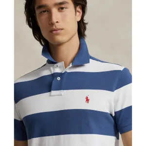 Polo Ralph Lauren - Mesh Polo - Stripe - Old Royal Blue & White