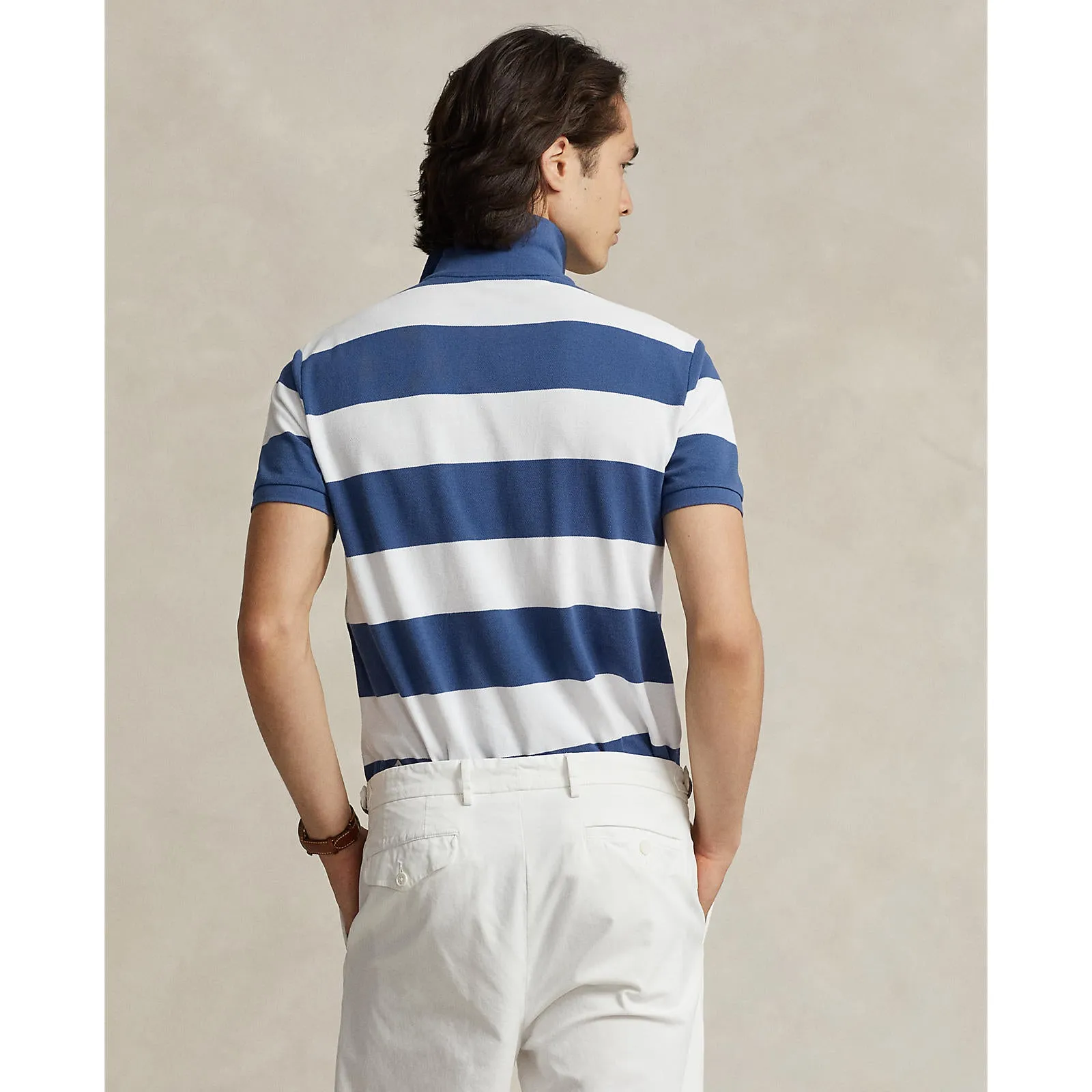 Polo Ralph Lauren - Mesh Polo - Stripe - Old Royal Blue & White