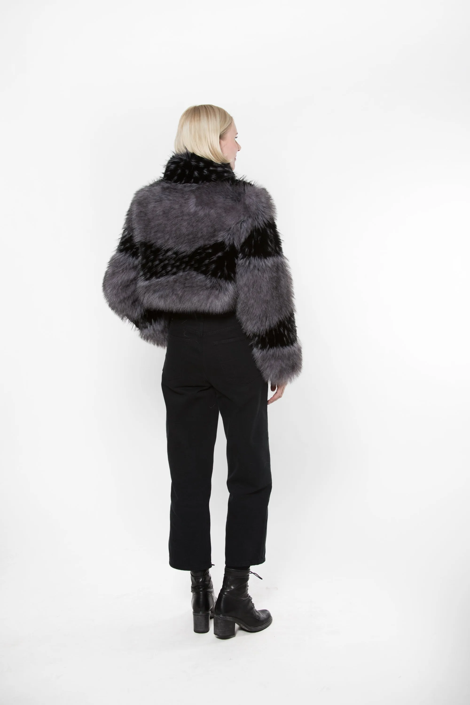 ROMMY - Faux Fur Crop Jacket