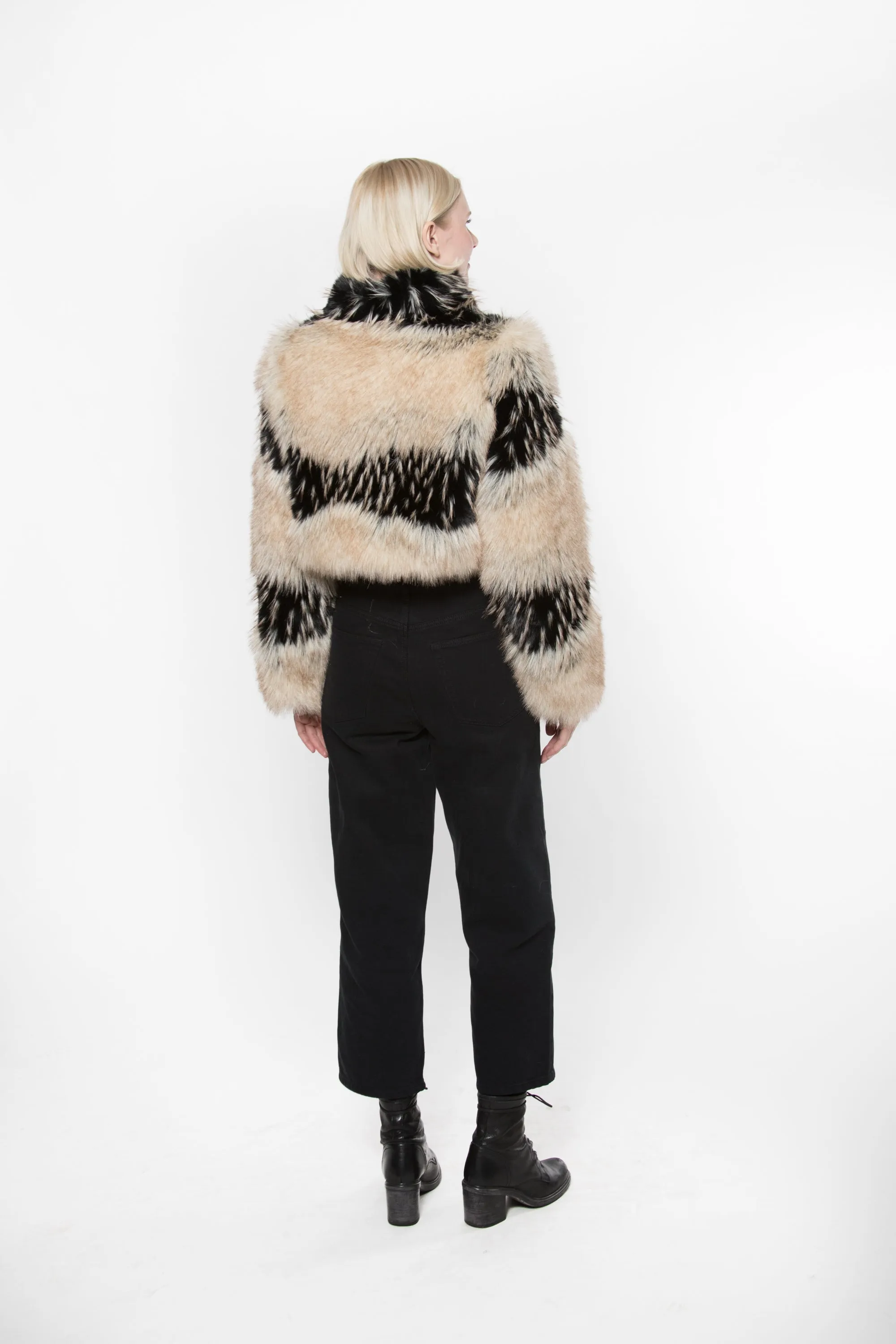 ROMMY - Faux Fur Crop Jacket