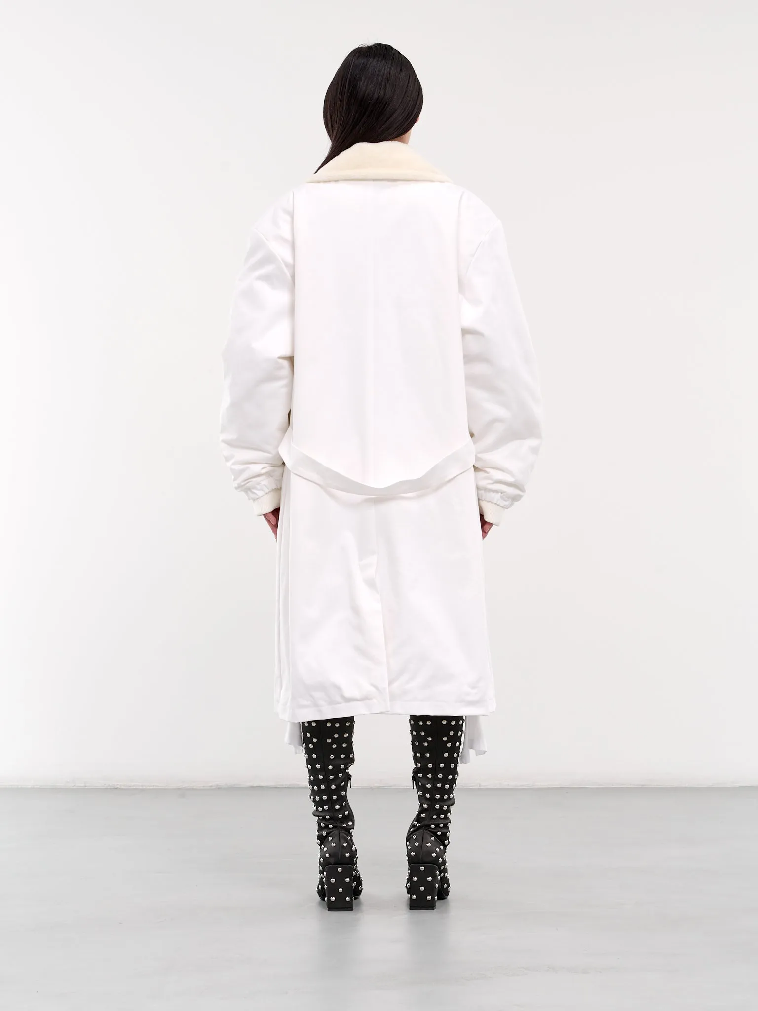 Shearling Lab Coat (COPOW22F2003-WHITE)