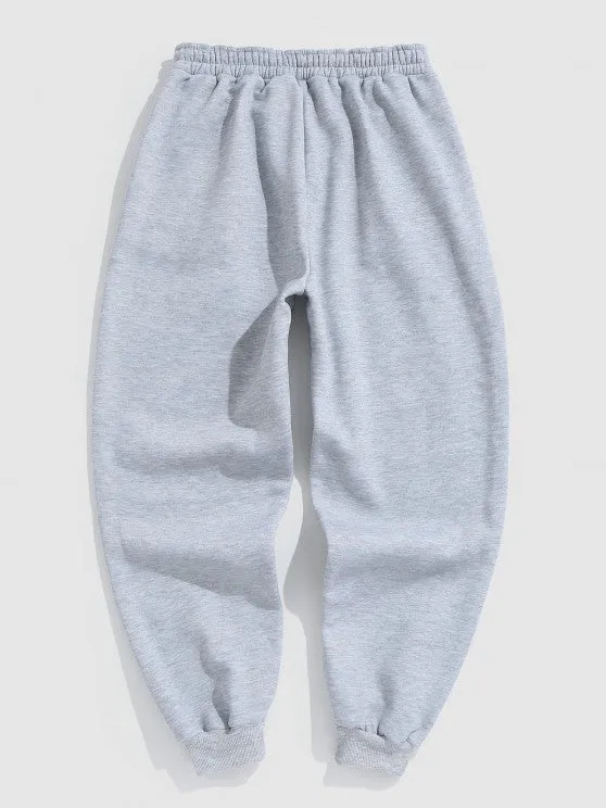 Thermal Fleece Lined Casual Sweatpants Set