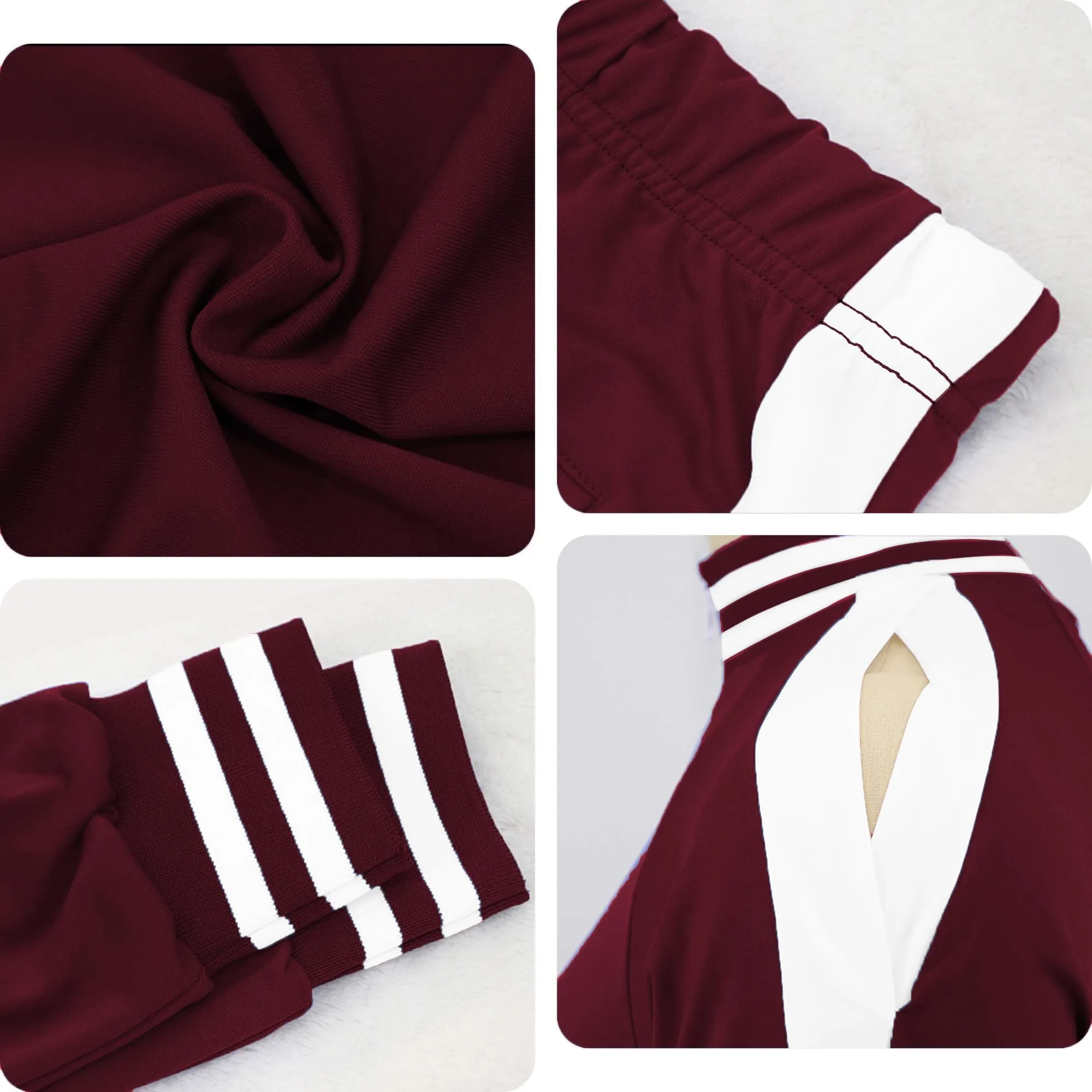 TOPONSKY Sweatpants Set Women Sweatsuit For 2 Piece Jogging Suits Suit Burgundy 2XL