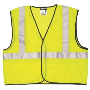 VCL2MLM MCR Value Class 2,Mesh,Safety Vest,2" Silver Stripe,LIME