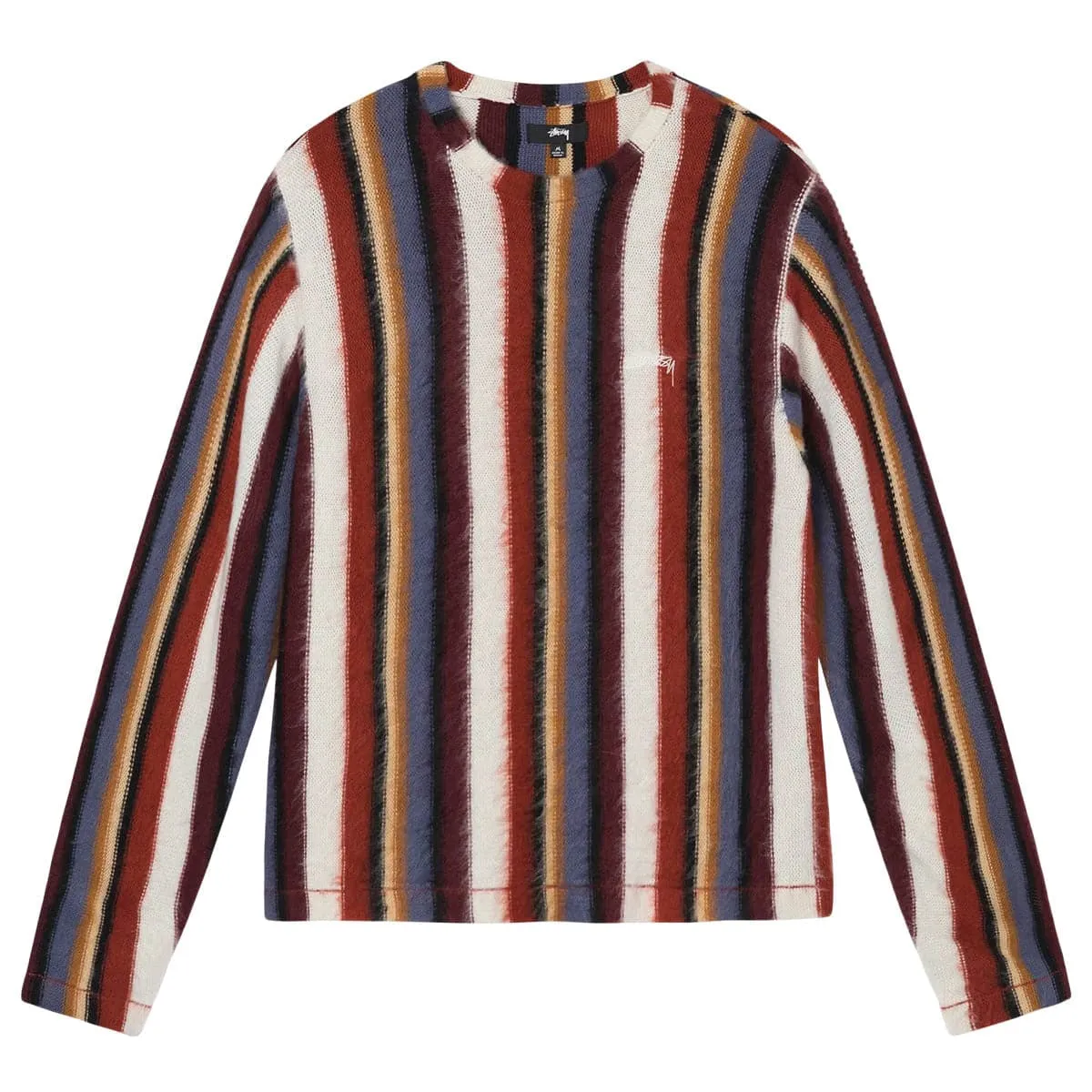 VERTICAL STRIPED KNIT CREW