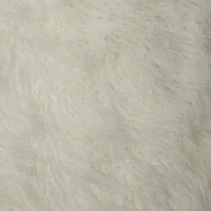 White Mongolian Long Pile Faux Fur Fabric