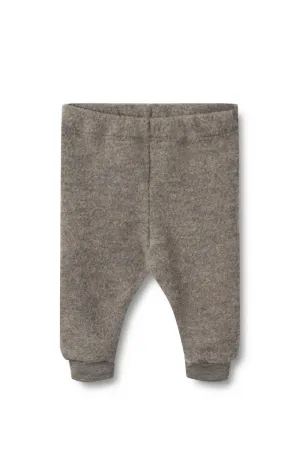 Wool Fleece Trousers Kinnie - Brown Melange