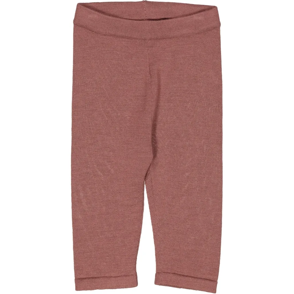 Wool Knit Trousers Neel - rose brown